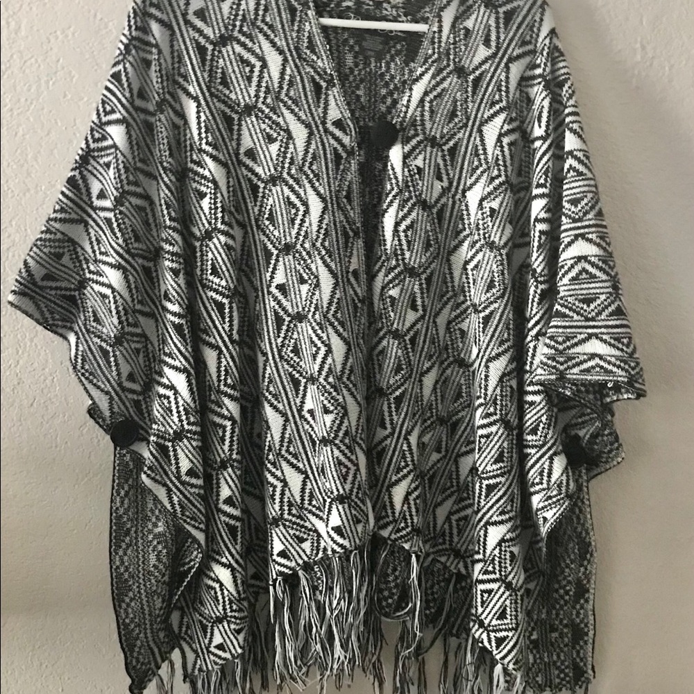 Brittany Black poncho